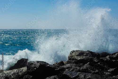 blue sea and waves