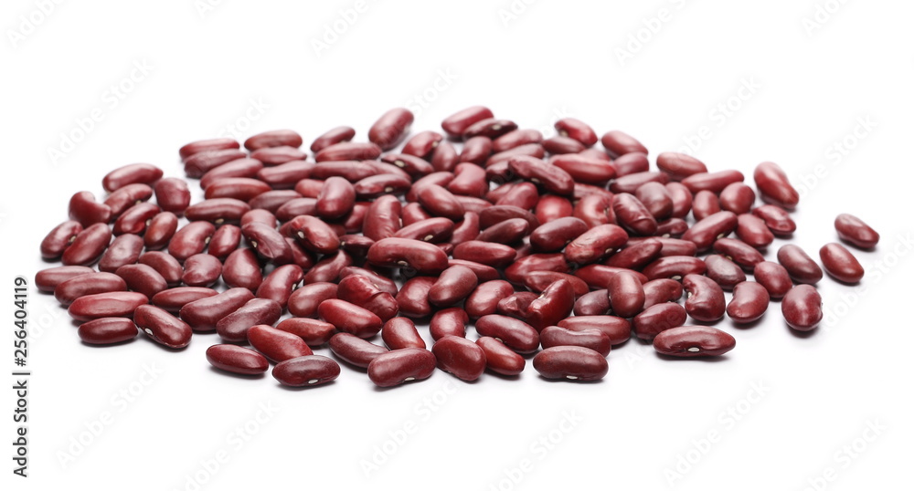 Raw red beans isolated on white background Raw red beans isolated on white background
