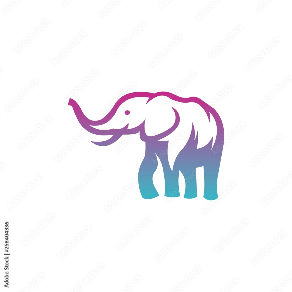 Elephant icon. Vector concept illustration for design