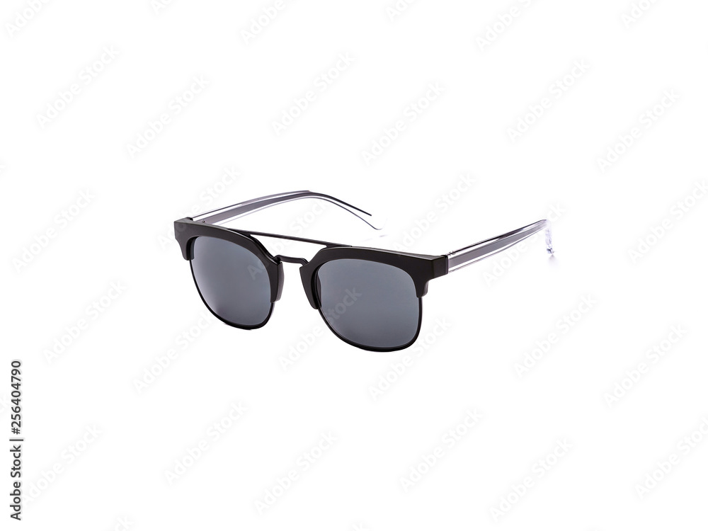 Sunglasses with gray glasses on an isolated white background Sunglasses with gray glasses on an isolated white background
