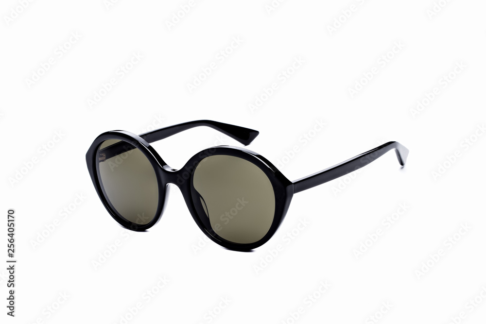 Sunglasses with gray glasses on an isolated white background Sunglasses with gray glasses on an isolated white background