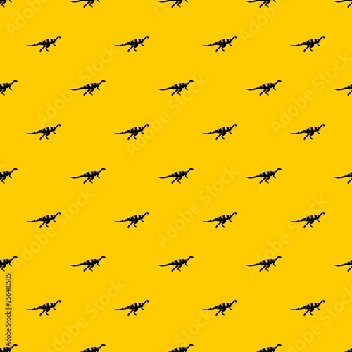 Gallimimus dinosaur pattern seamless vector repeat geometric yellow for any design