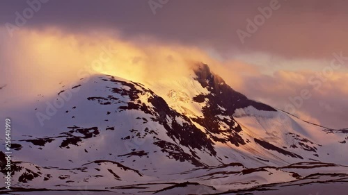 Mountain in dawn in Jotunheimen