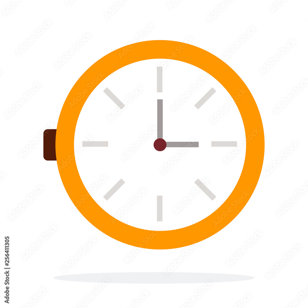Pocket watch vector flat isolated