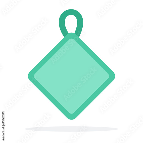 Square potholder for oven vector flat isolated