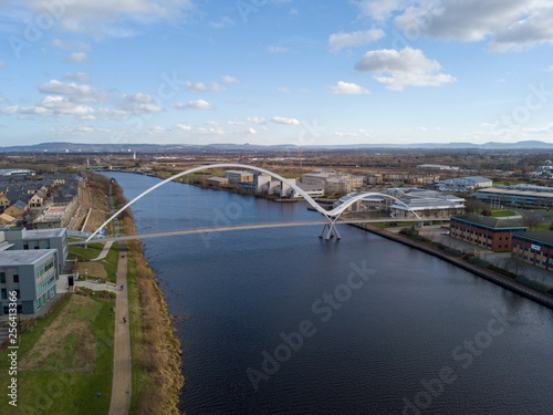 Obraz na płótnie The infinity bridge at stockton on tees w salonie