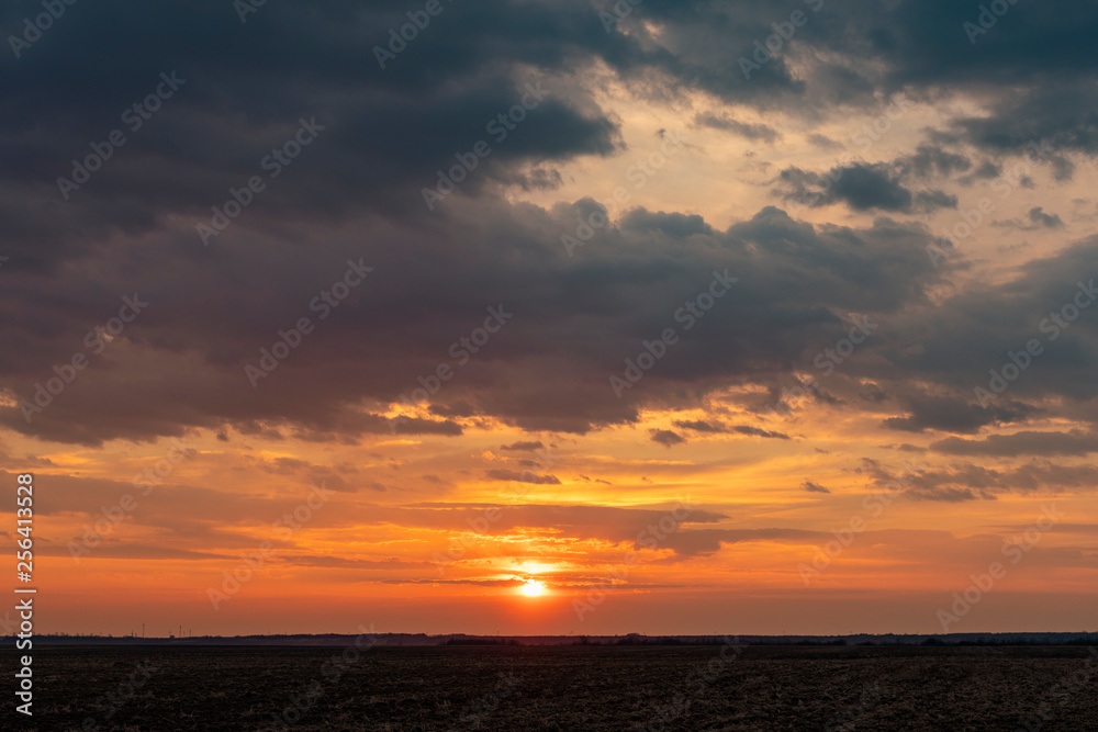 Fototapeta premium Dramatic view of twilight sunrise morning sunset evening sky and cloud