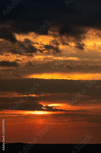 Dramatic view of twilight sunrise morning sunset evening sky and cloud © czamfir