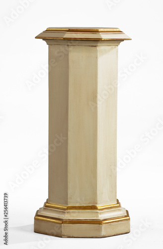 Pedestal column wooden for plant or statue