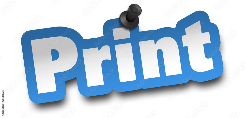 print concept 3d illustration isolated print concept 3d illustration isolated