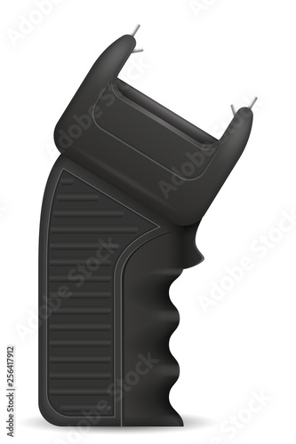 stun gun weapon self defense vector illustration