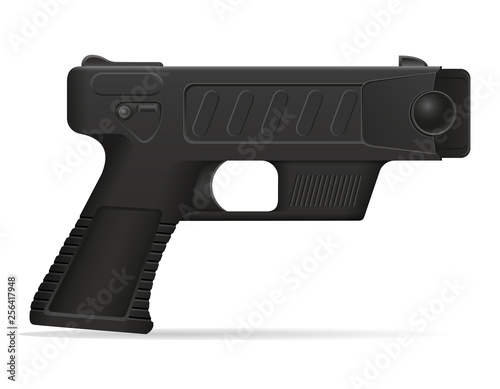 stun gun weapon self defense vector illustration