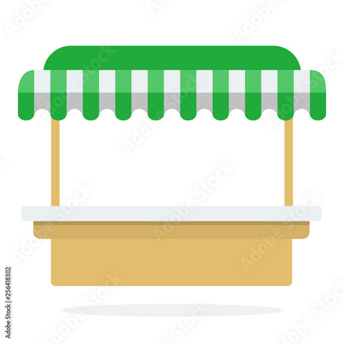 Street kiosk vector flat isolated