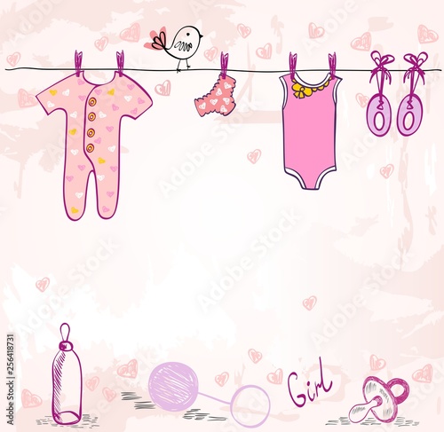 Vector baby shower.