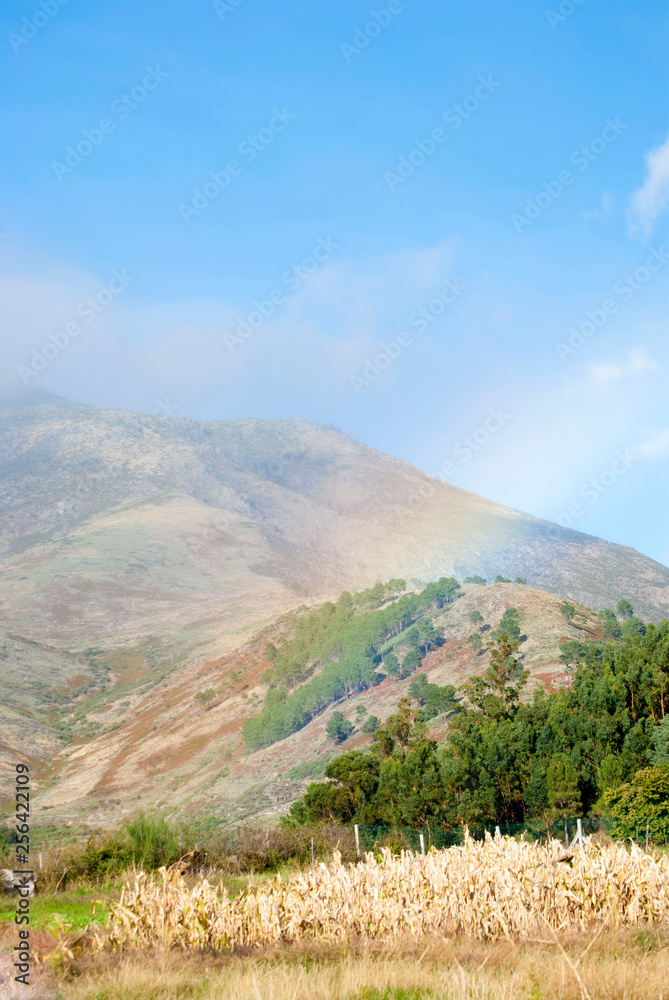  Rainbow on the mountain, Portugal.