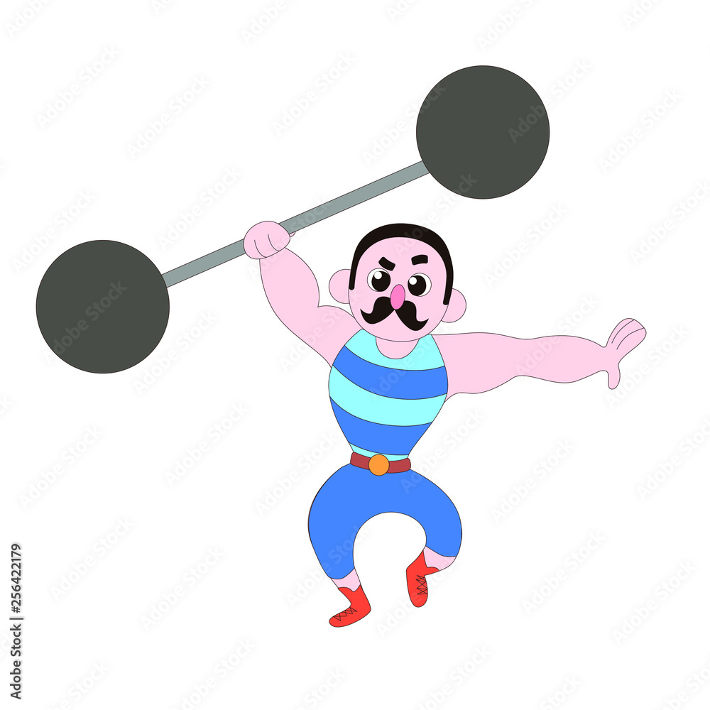 Strong circus man with mustache Strong circus man with mustache