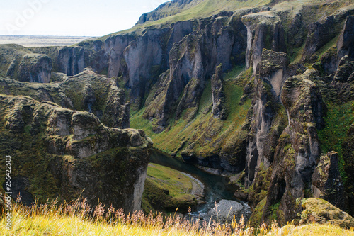 Amazing Fjadrargljufur canyon in summer, Iceland photo