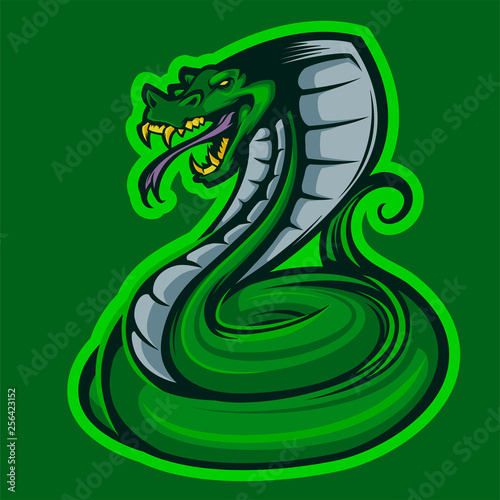 king cobra mascot vector illustration esports logo