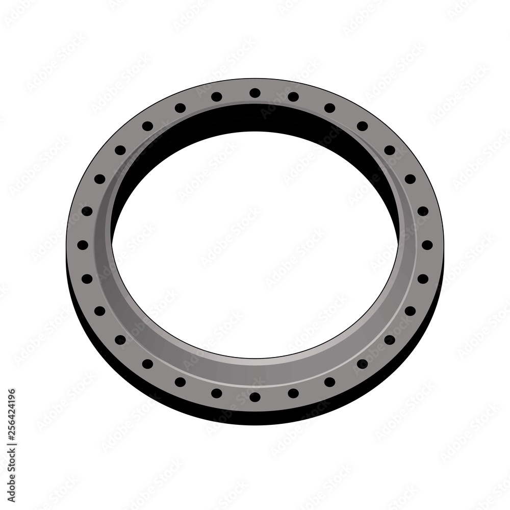 Steel slip on flange. 3D effect vector Steel slip on flange. 3D effect vector