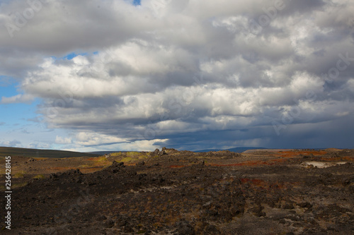 View with volcano in Iceland photo