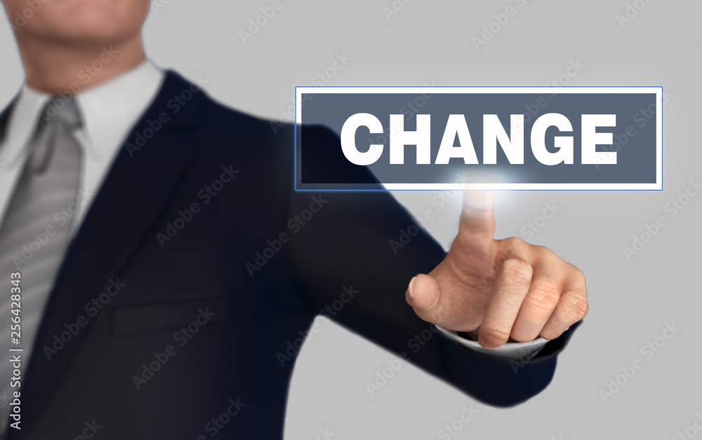 change pushing concept 3d illustration change pushing concept 3d illustration