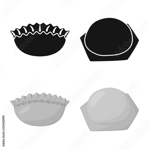 Vector illustration of products  and cooking icon. Collection of products  and appetizer stock vector illustration.