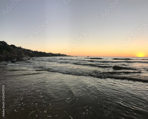 atardecer en la playa panoramica