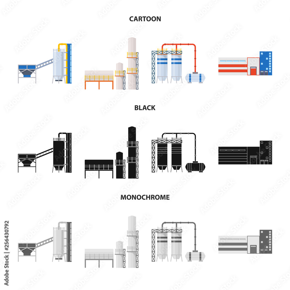 Isolated object of production and structure sign. Collection of production and technology stock vector illustration.