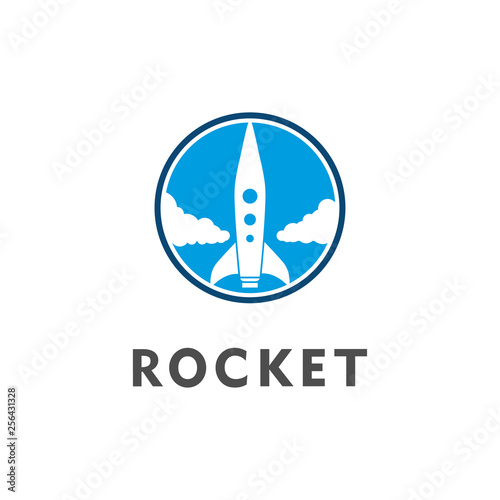 rocket logo design vector
