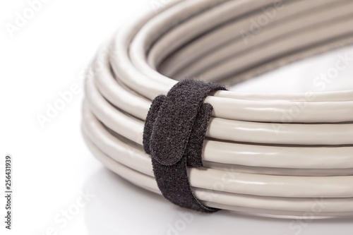 Black velcro clamp with cable
