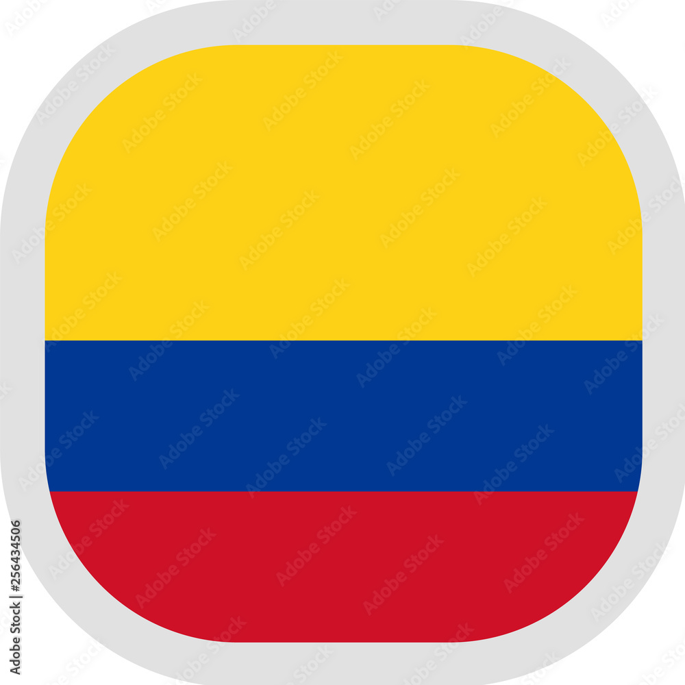 Icon square shape with Flag on white background Icon square shape with Flag on white background
