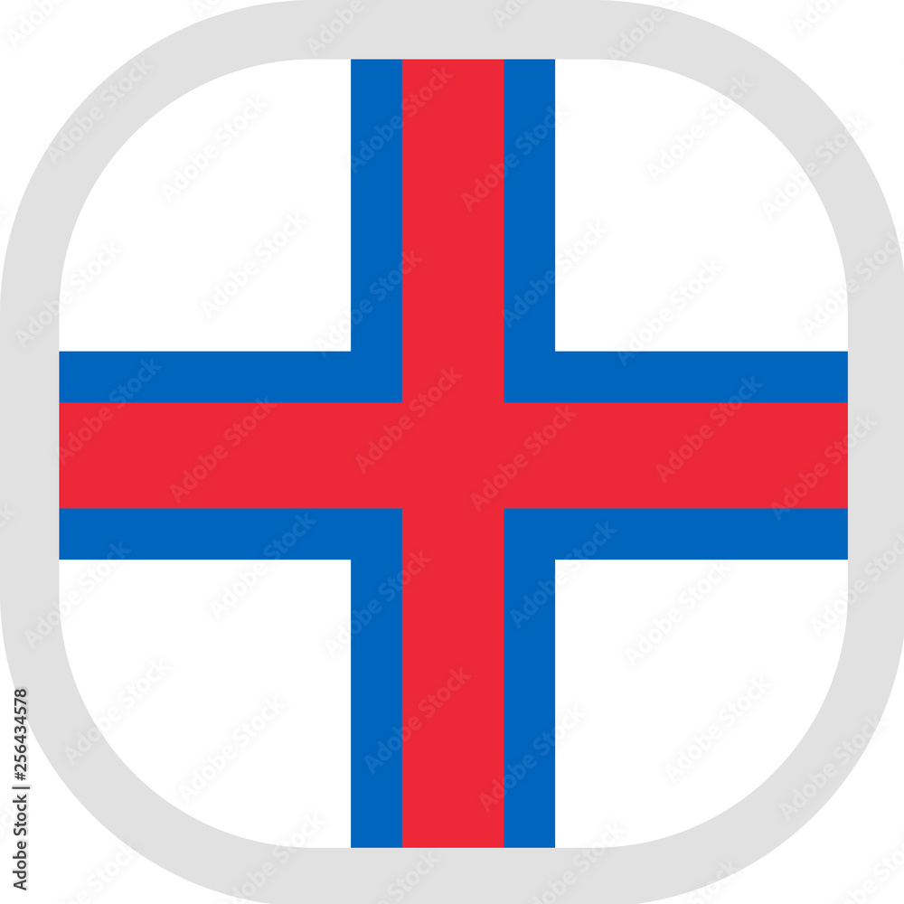 Fototapeta premium Icon square shape with Flag on white background