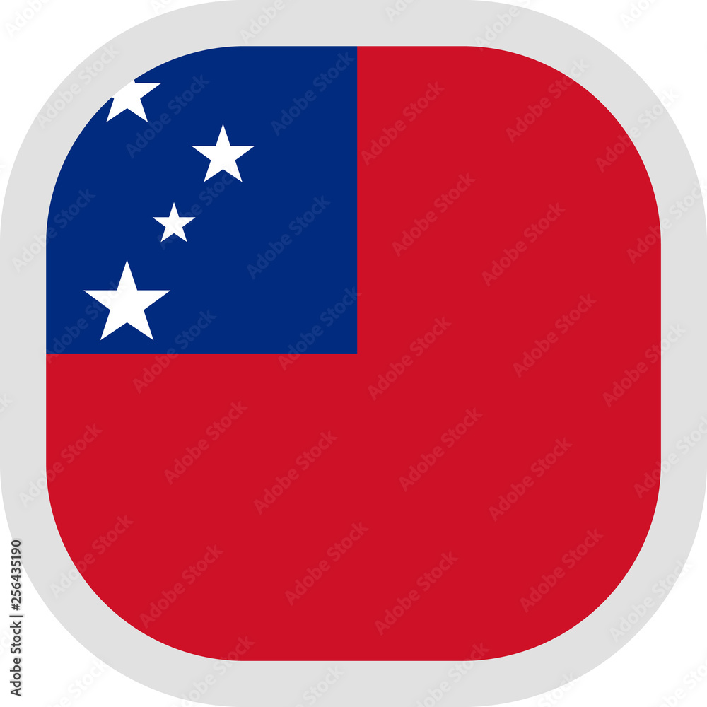Icon square shape with Flag on white background Icon square shape with Flag on white background