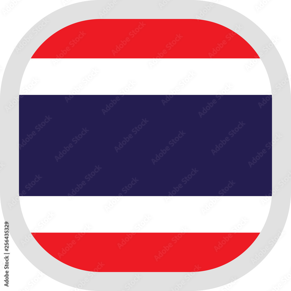 Obraz premium Icon square shape with Flag on white background