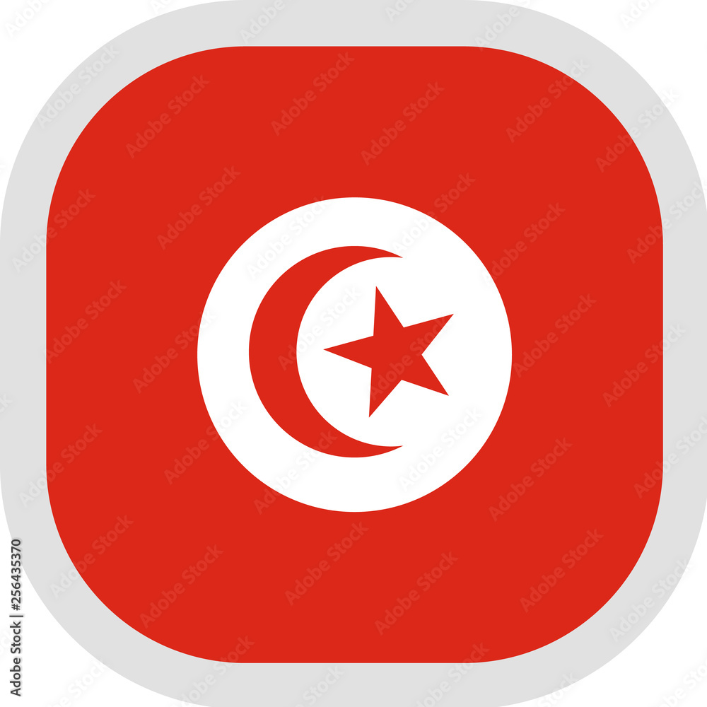 Icon square shape with Flag on white background Icon square shape with Flag on white background