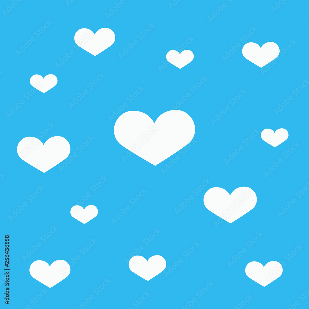 Lovely heart wallpaper. heart shapes in different sizes for Valentines Day background.