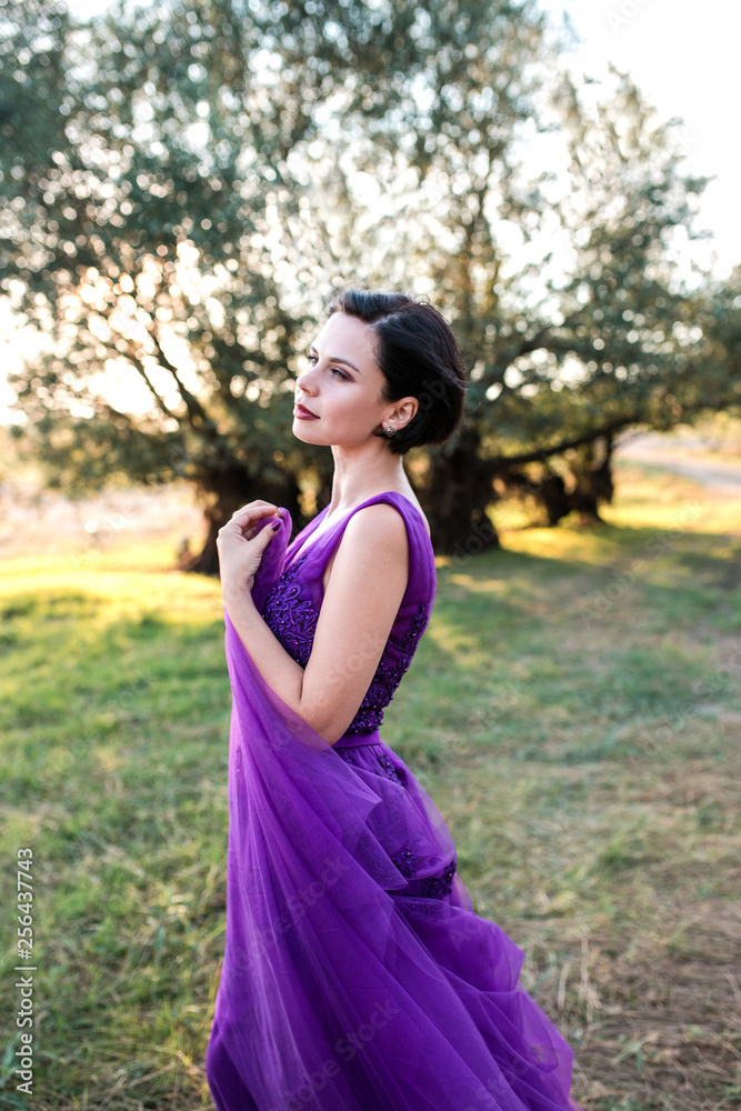 Portrait of beautiful girl in the parkland. Portrait of beautiful girl in the parkland.
