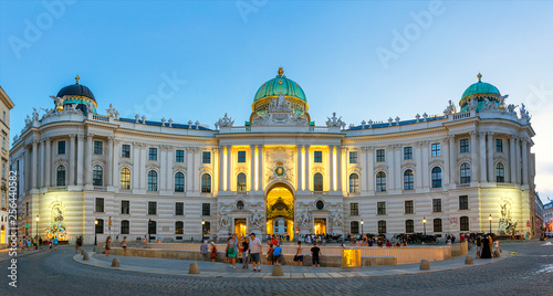 Hofburg Imperial Palace in Vienna at dusk