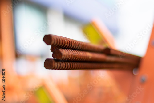Valokuva Rusty steel reinforcement bars