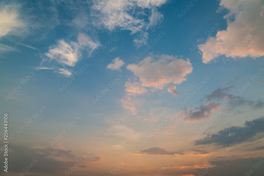 sky and clouds before sunset