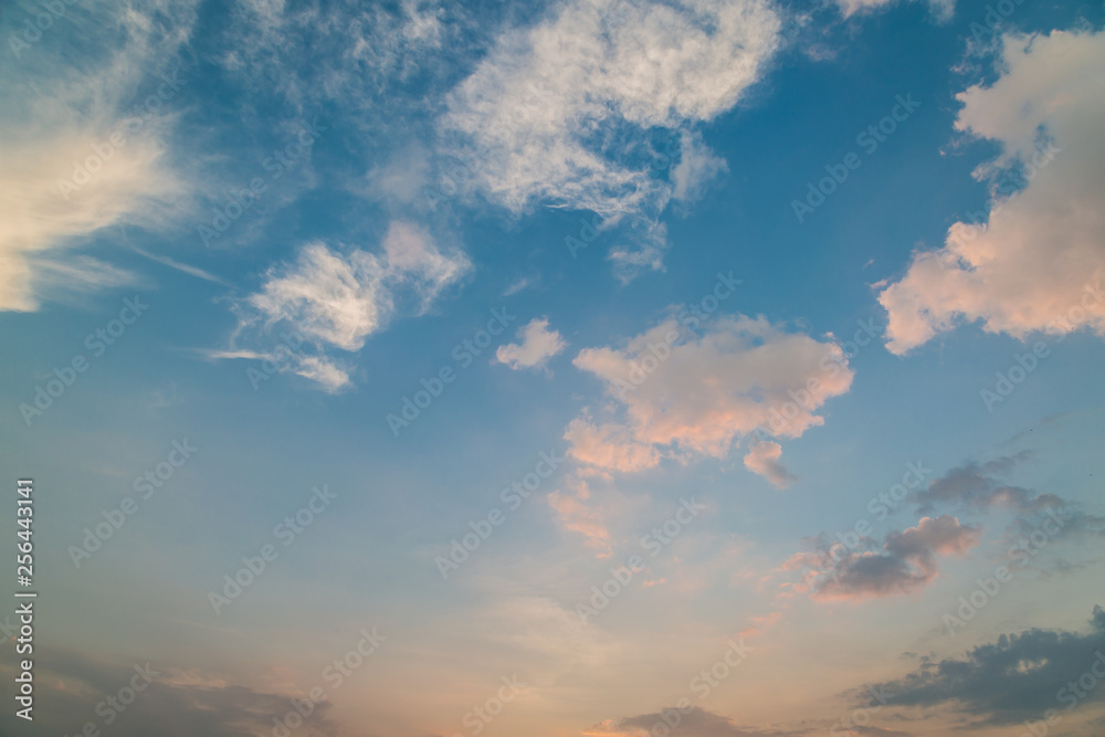 sky and clouds before sunset