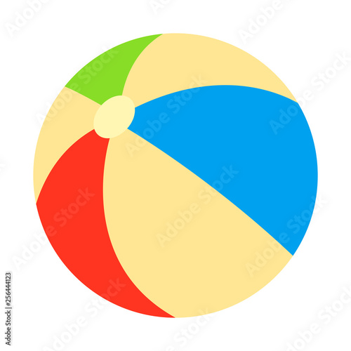 Children's rubber ball vector icon flat isolated photo