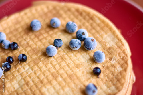 pancakes black currant berries