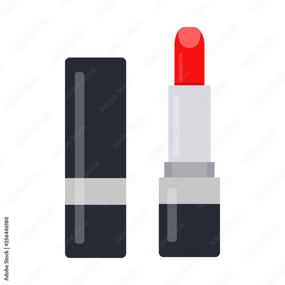 Red lipstick vector flat isolated Red lipstick vector flat isolated