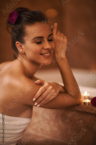 Gorgeous young woman at the spa