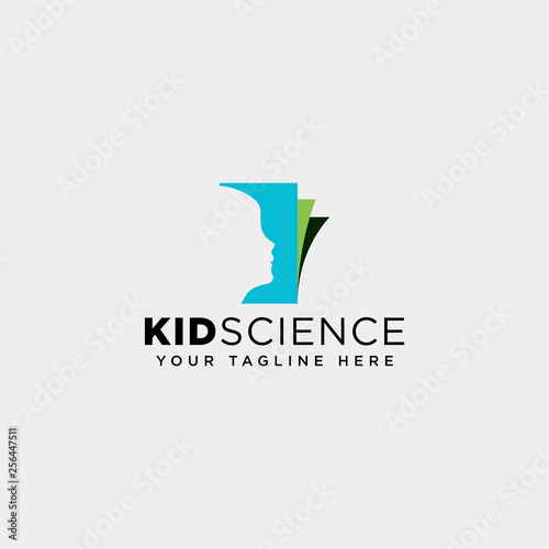 kids learning, science creative logo template vector illustration icon element isolated