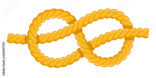 Figure eight knot vector icon flat isolated