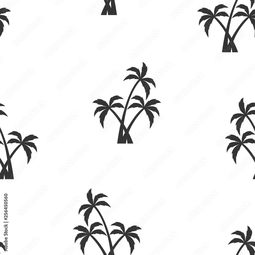 seamless pattern with white palm trees