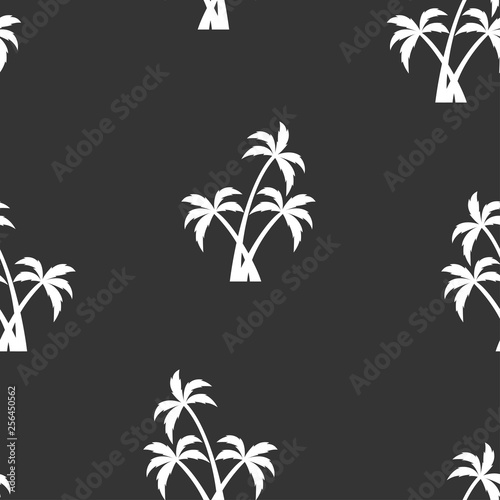 seamless pattern with white palm trees