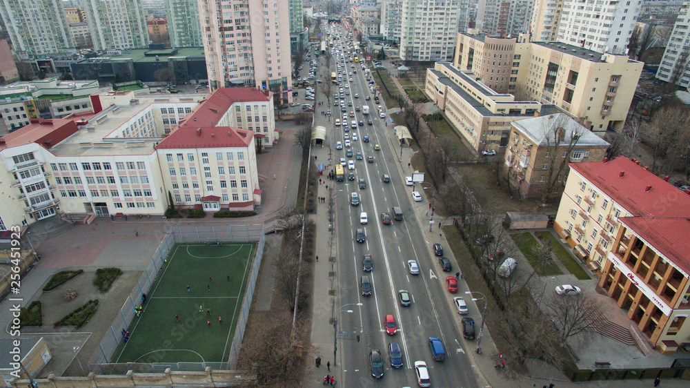Obraz premium Football ground from a height